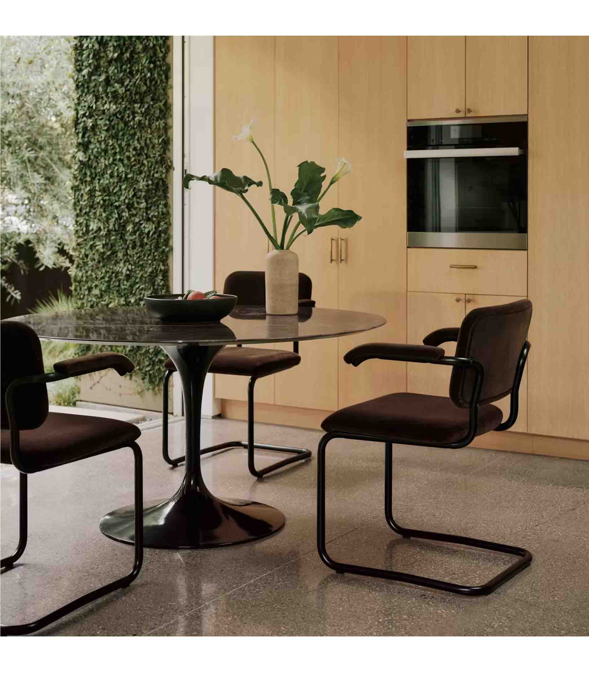 Cesca Chair - Armless with Upholstered Seat & Cane Back