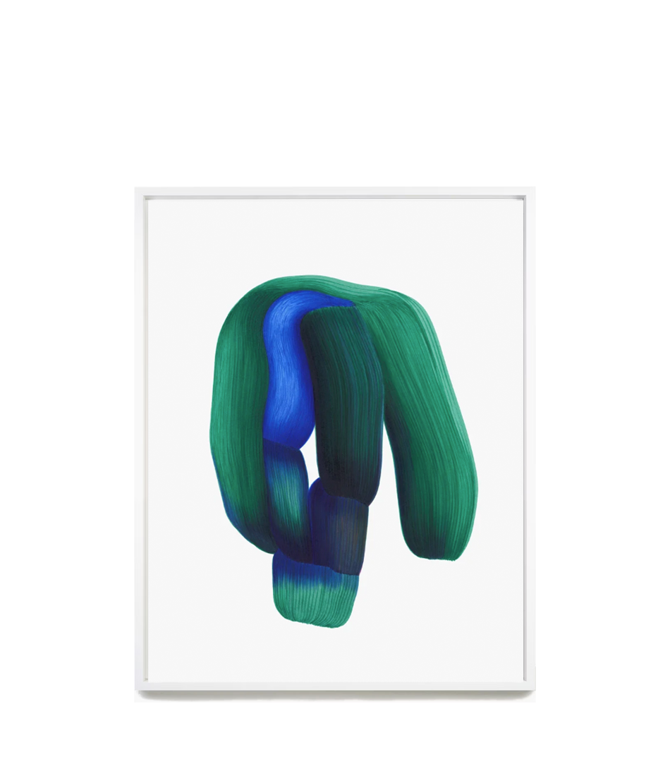 Drawing 19 Poster by Ronan Bouroullec - White Wood Frame