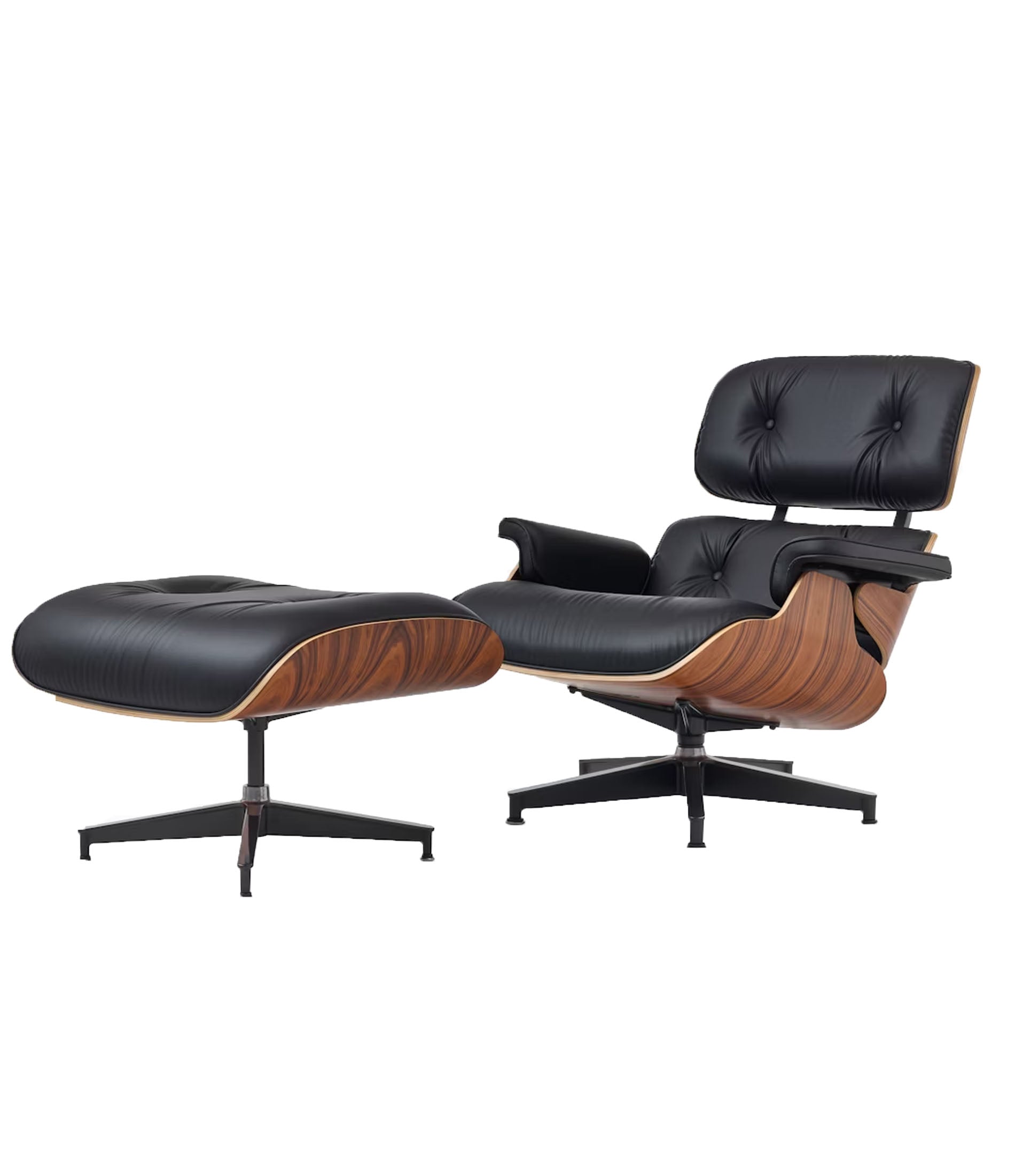 Eames® Lounge Leather Chair and Ottoman - Classic Size - Plant Based Leather