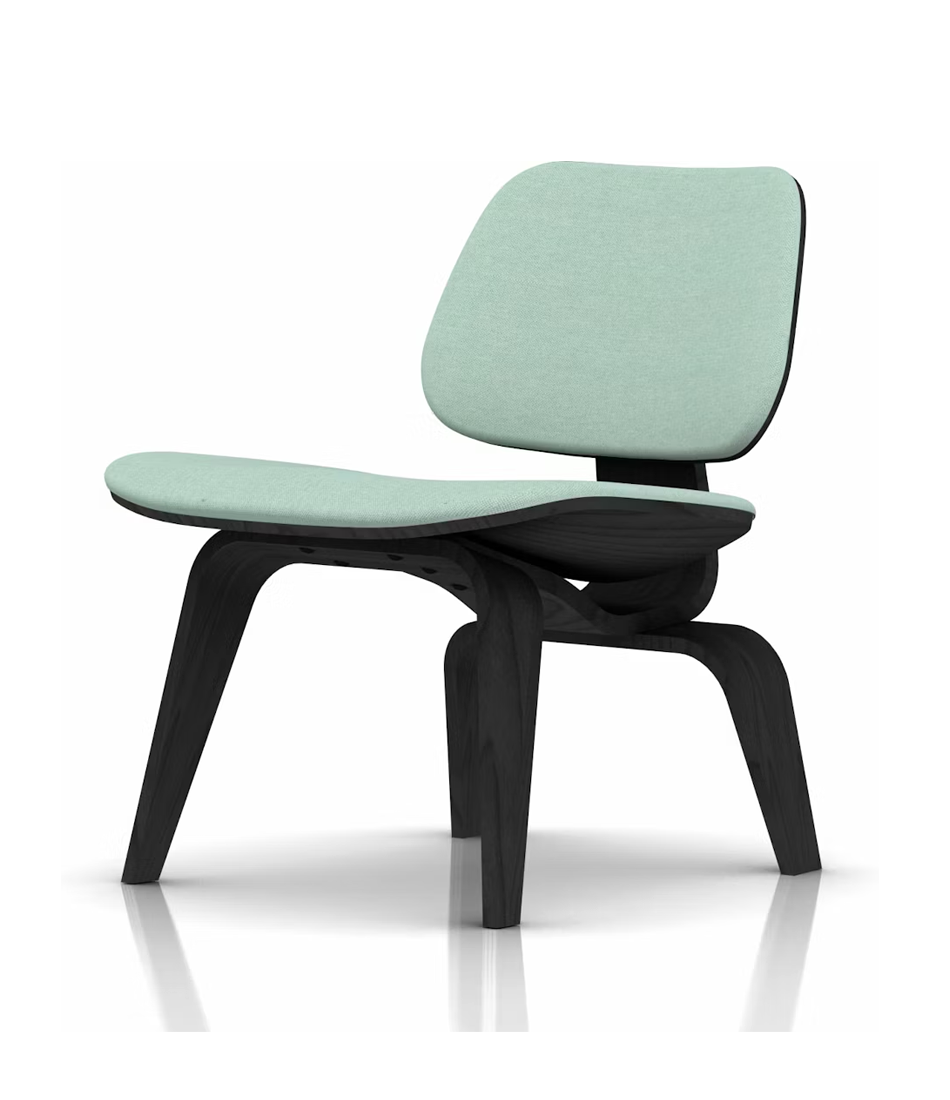 Eames® Molded Plywood Lounge Chair Wood Base (LCW) - Upholstered
