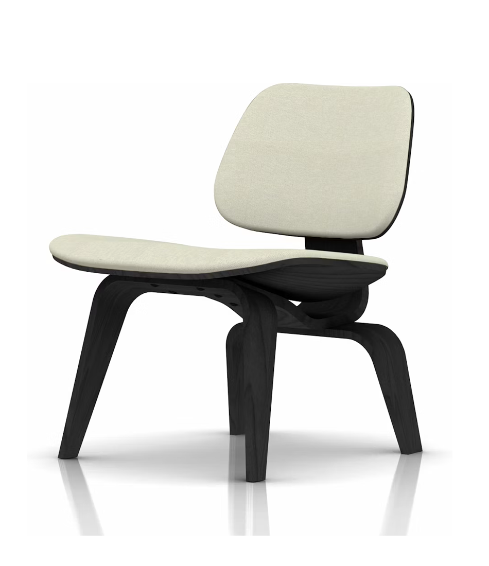 Eames® Molded Plywood Lounge Chair Wood Base (LCW) - Upholstered