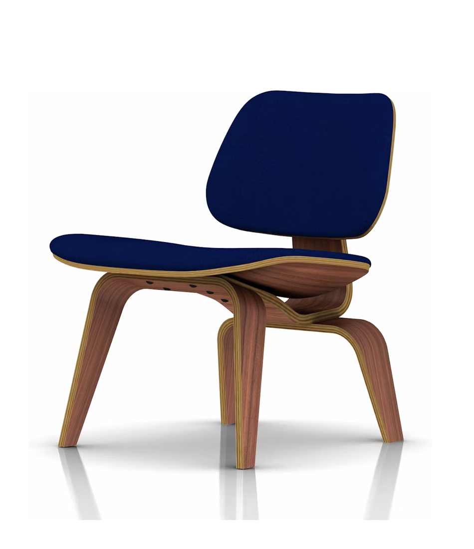 Eames® Molded Plywood Lounge Chair Wood Base (LCW) - Upholstered