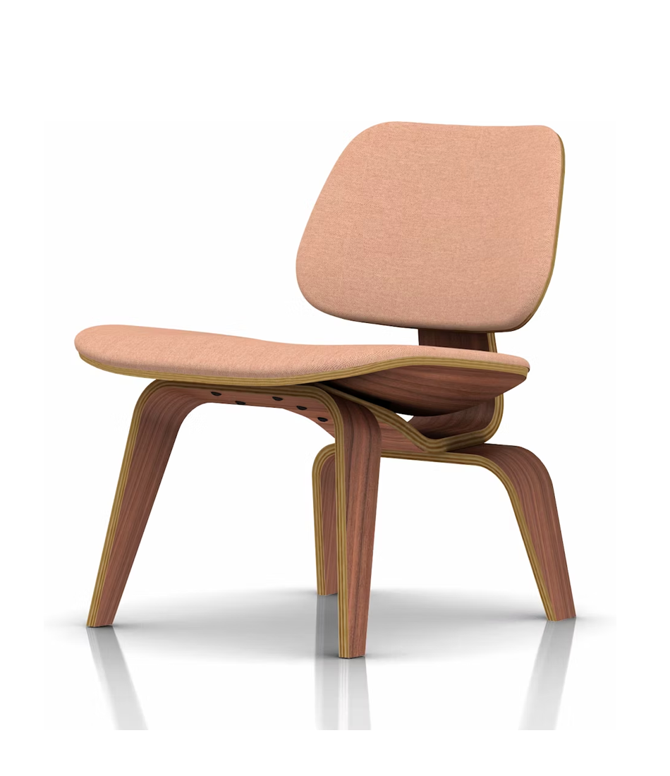 Eames® Molded Plywood Lounge Chair Wood Base (LCW) - Upholstered