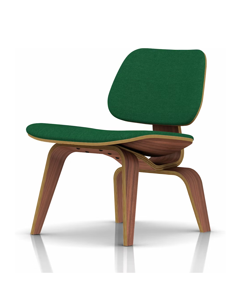 Eames® Molded Plywood Lounge Chair Wood Base (LCW) - Upholstered