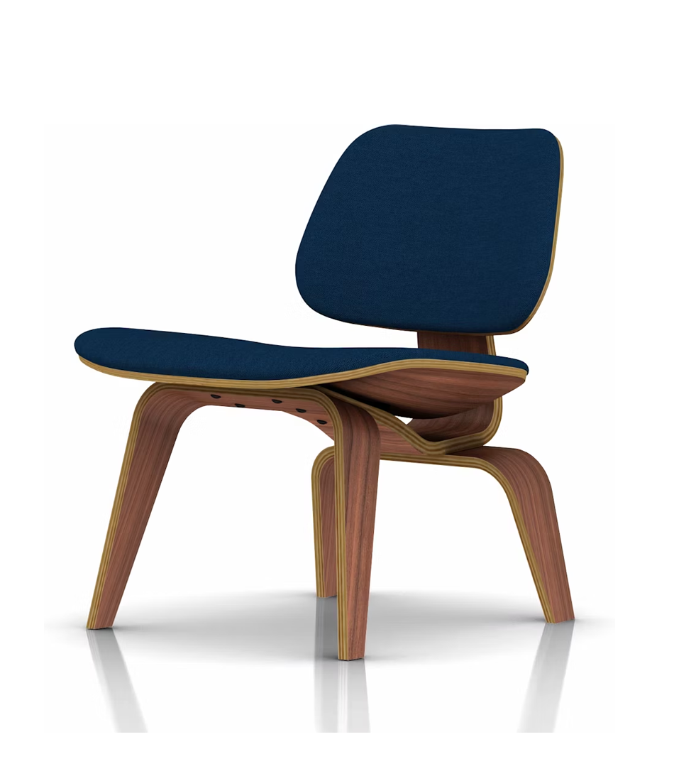 Eames® Molded Plywood Lounge Chair Wood Base (LCW) - Upholstered