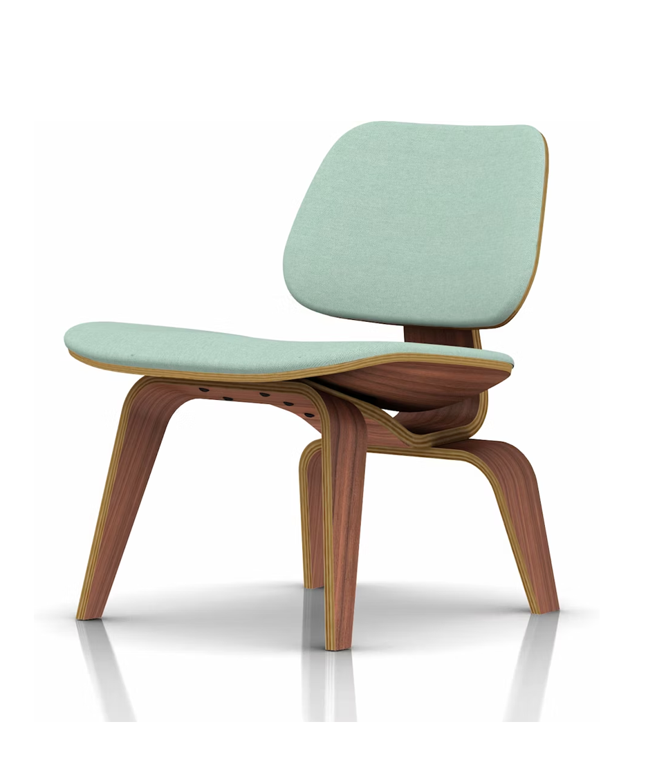 Eames® Molded Plywood Lounge Chair Wood Base (LCW) - Upholstered