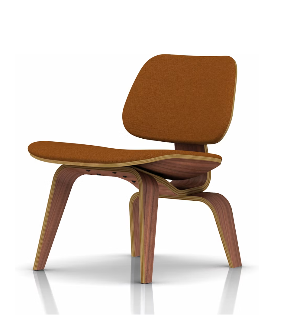 Eames® Molded Plywood Lounge Chair Wood Base (LCW) - Upholstered