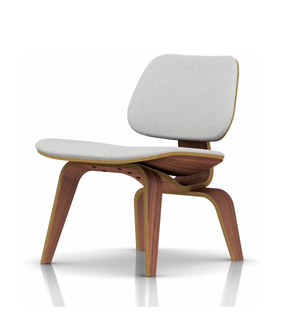 Eames® Molded Plywood Lounge Chair Wood Base (LCW) - Upholstered