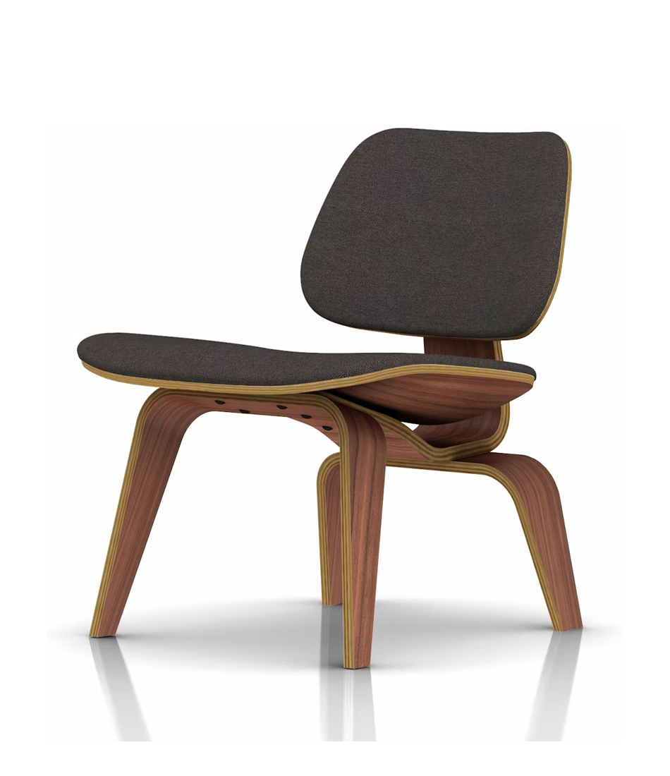 Eames® Molded Plywood Lounge Chair Wood Base (LCW) - Upholstered