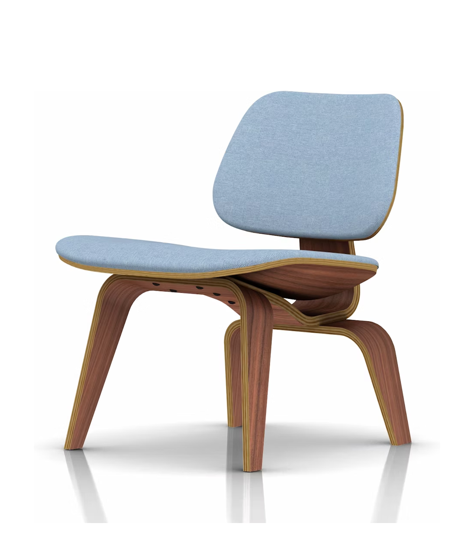 Eames® Molded Plywood Lounge Chair Wood Base (LCW) - Upholstered