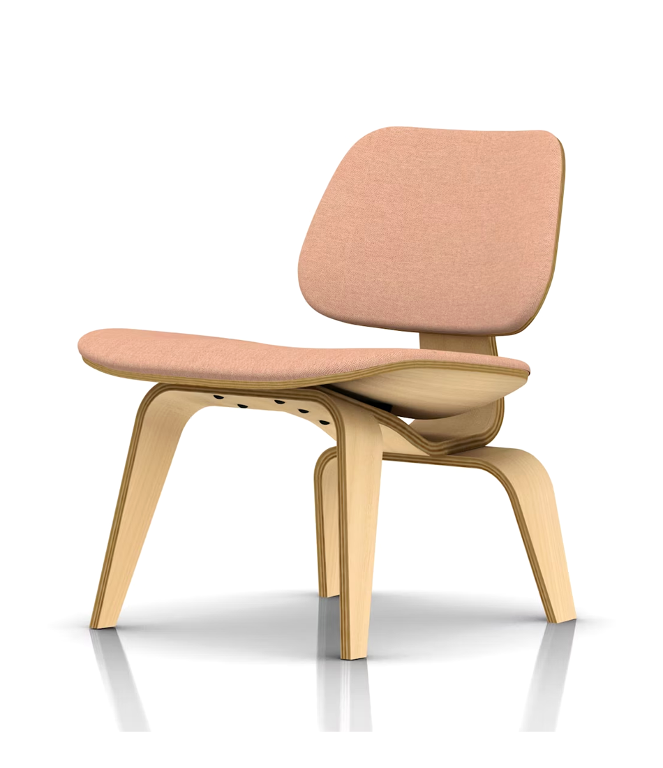 Eames® Molded Plywood Lounge Chair Wood Base (LCW) - Upholstered
