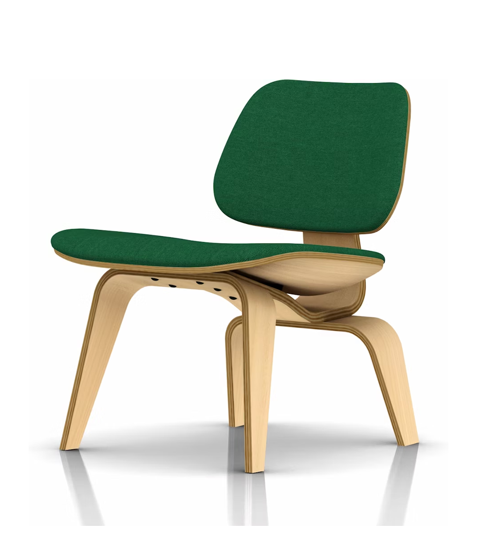 Eames® Molded Plywood Lounge Chair Wood Base (LCW) - Upholstered
