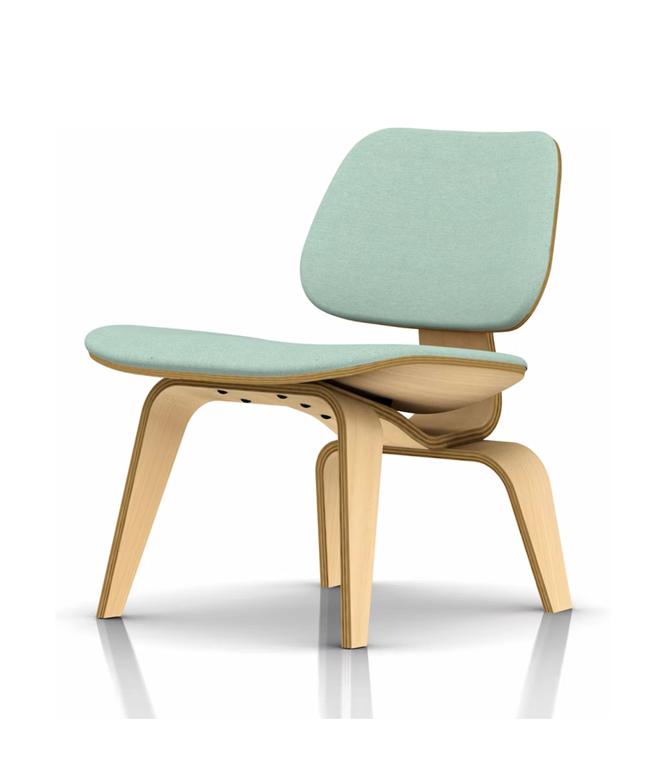 Eames® Molded Plywood Lounge Chair Wood Base (LCW) - Upholstered