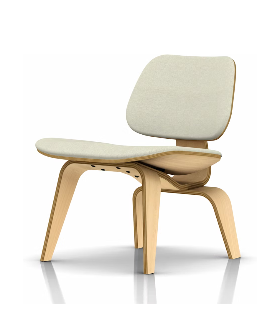 Eames® Molded Plywood Lounge Chair Wood Base (LCW) - Upholstered