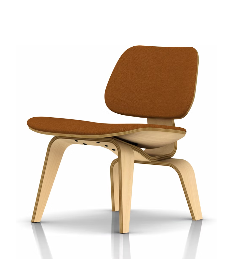 Eames® Molded Plywood Lounge Chair Wood Base (LCW) - Upholstered