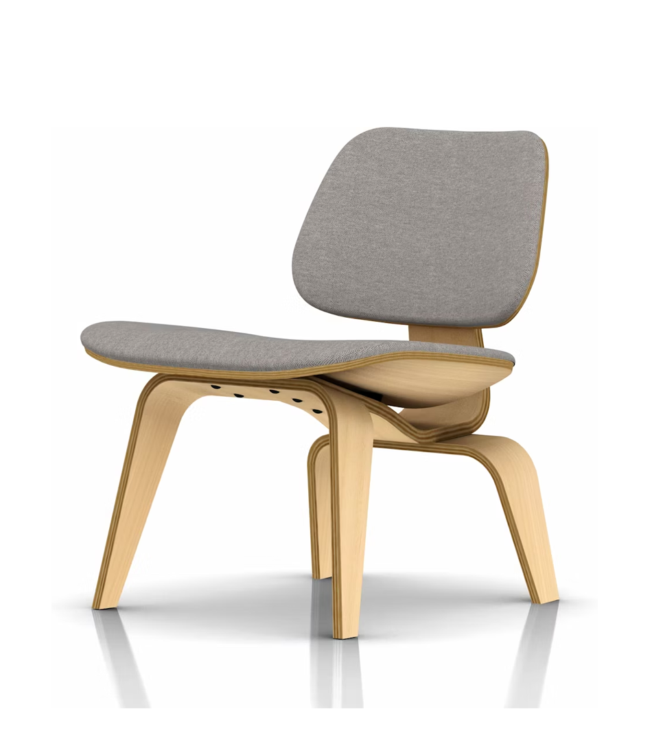 Eames® Molded Plywood Lounge Chair Wood Base (LCW) - Upholstered