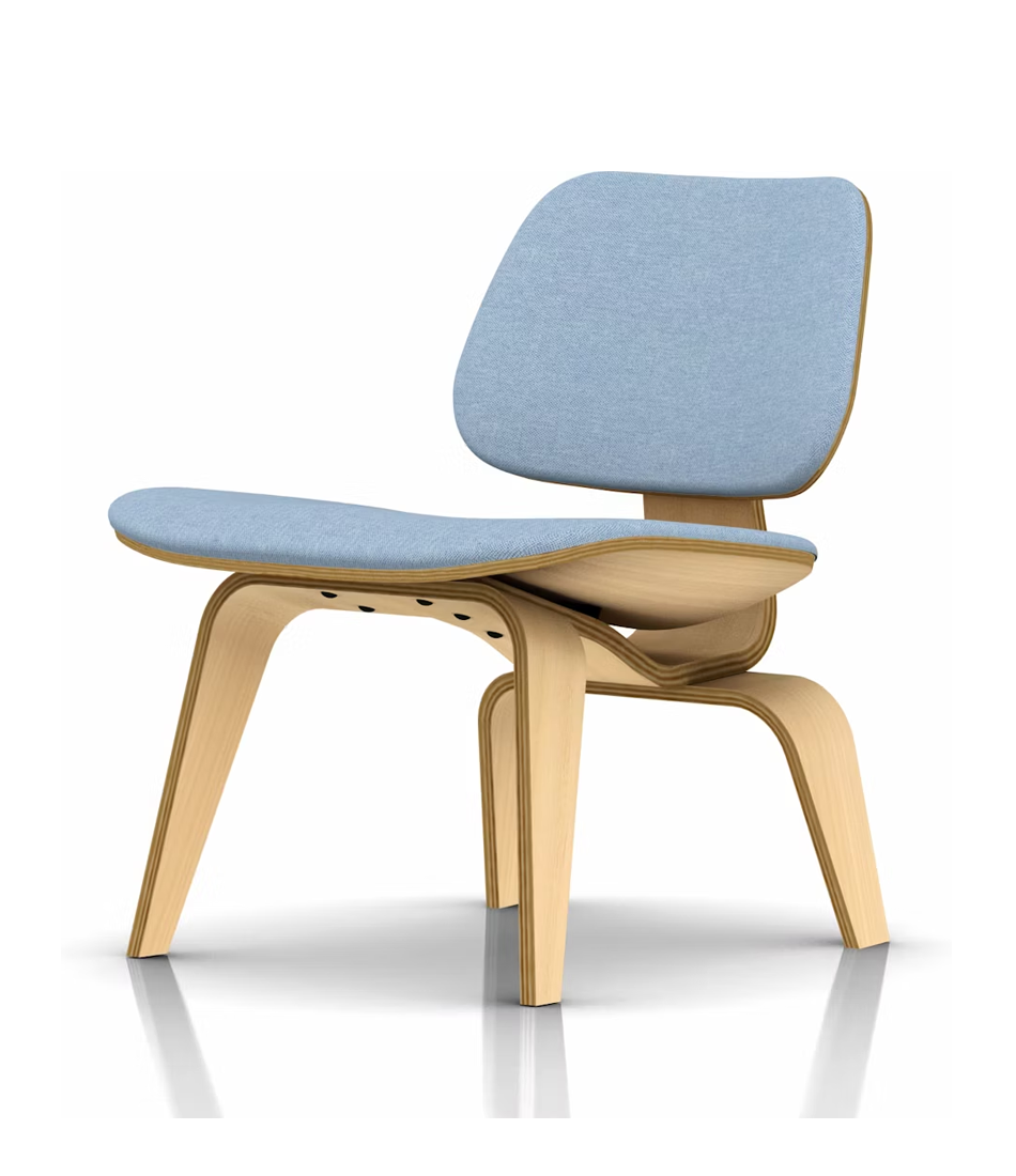 Eames® Molded Plywood Lounge Chair Wood Base (LCW) - Upholstered