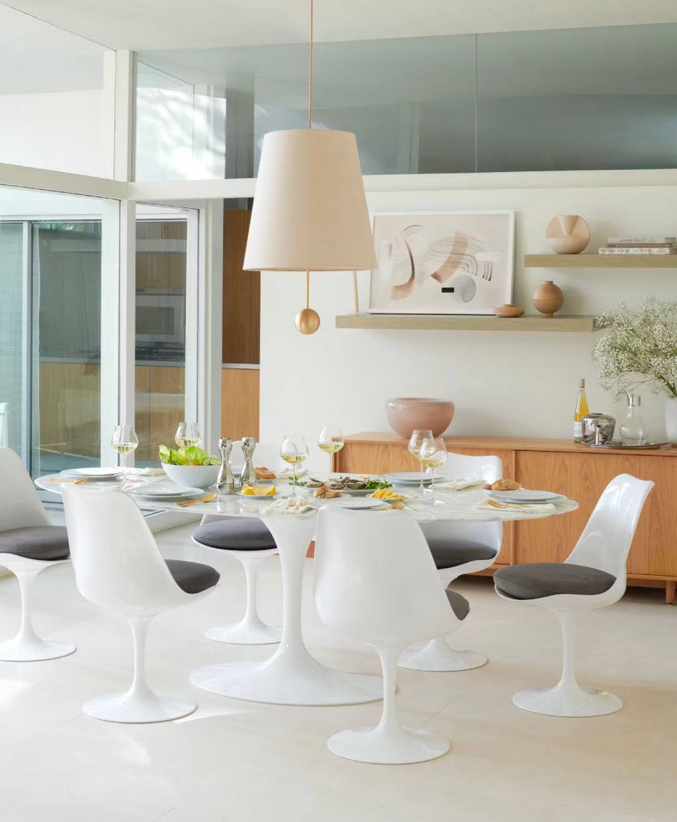 Saarinen Tulip Armless Chair - Fabric