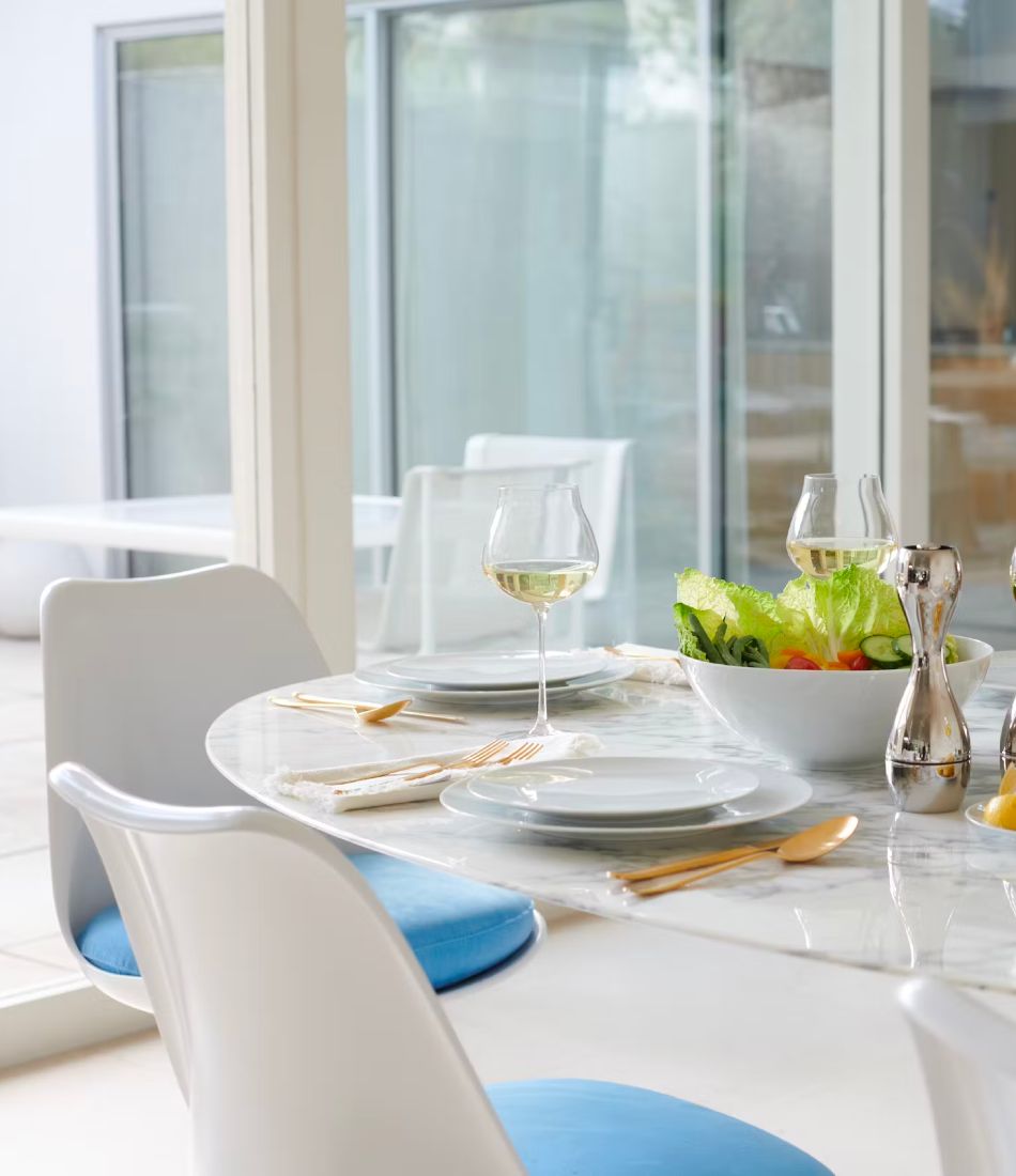 Saarinen Tulip Armless Chair - Fabric