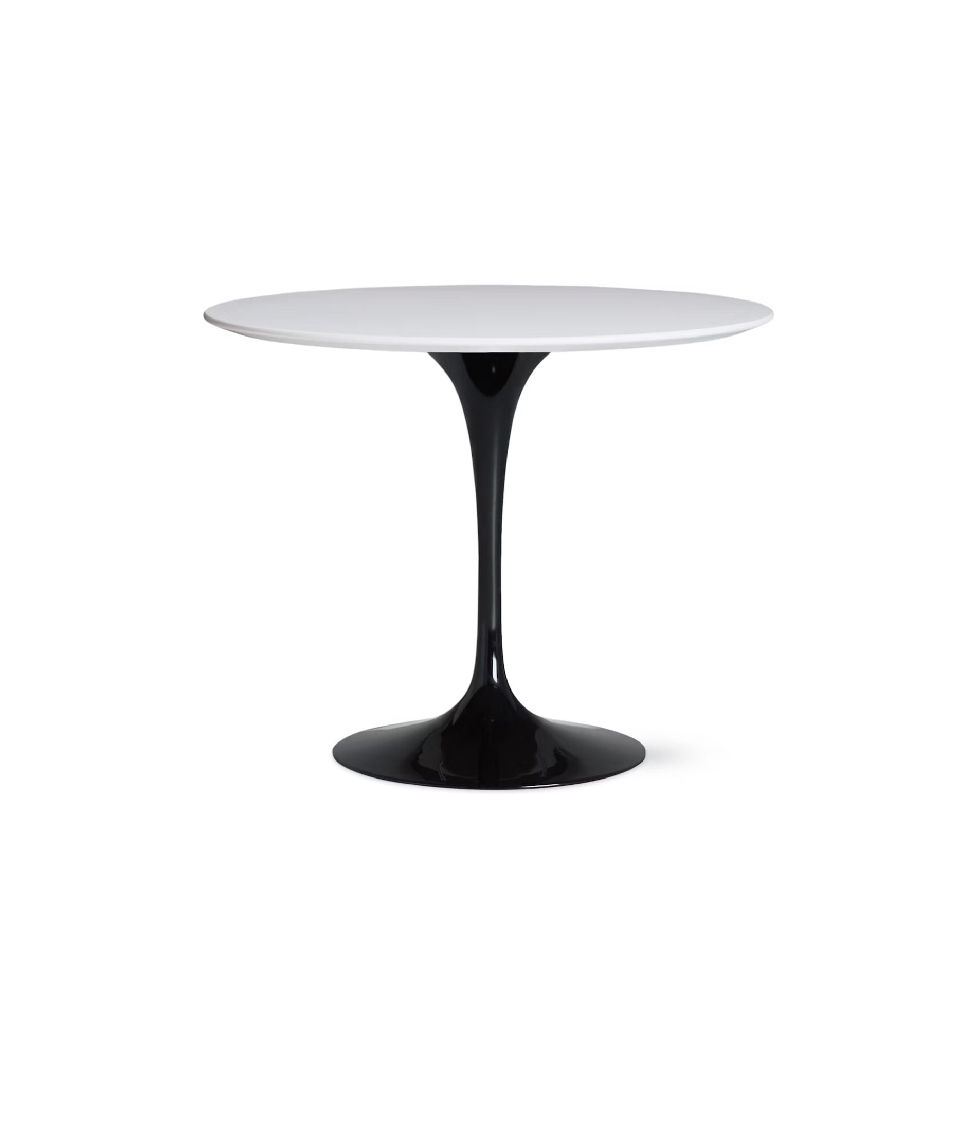 Saarinen 圆形餐桌 - 白色层压板/白色底座 35" - 60"