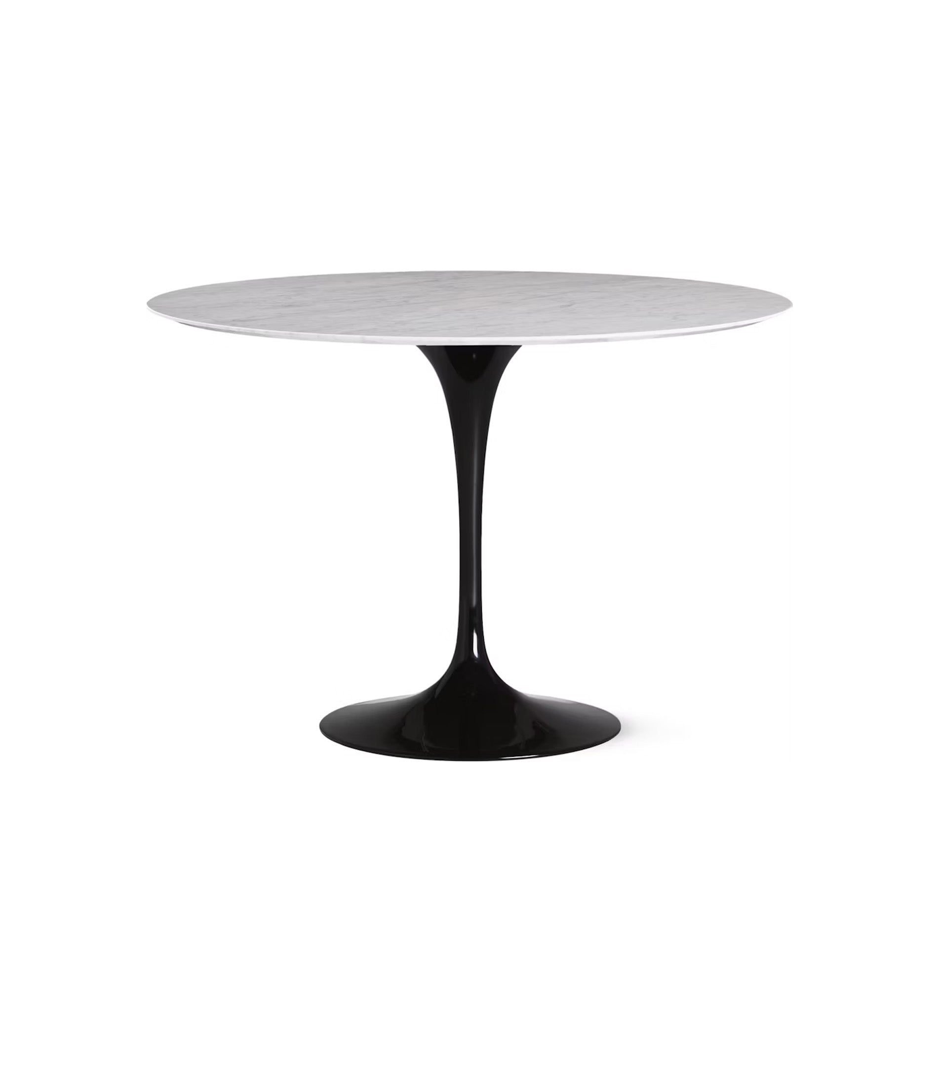 Saarinen 圆形餐桌 - 卡拉拉大理石/白色底座 35" - 60"