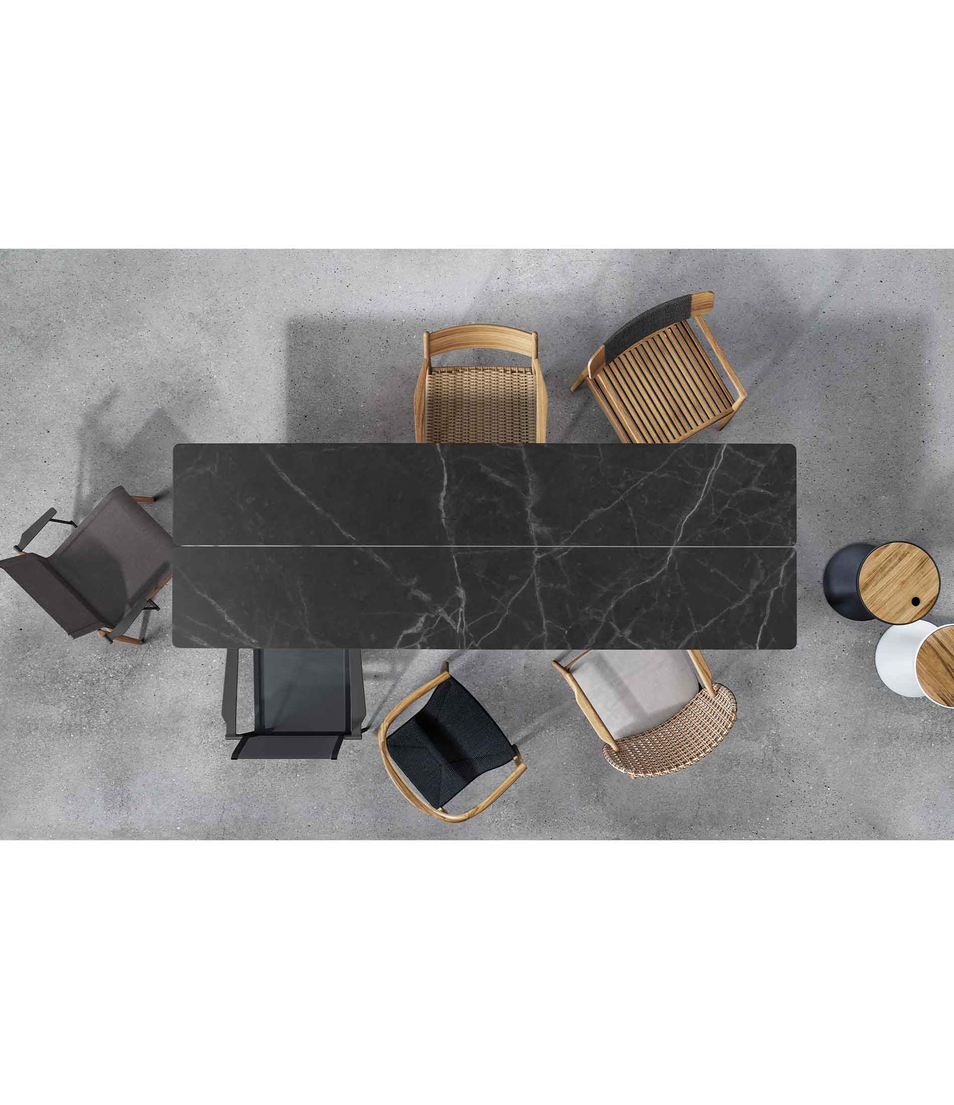 Split Small Dining Table - Pumice Ceramic