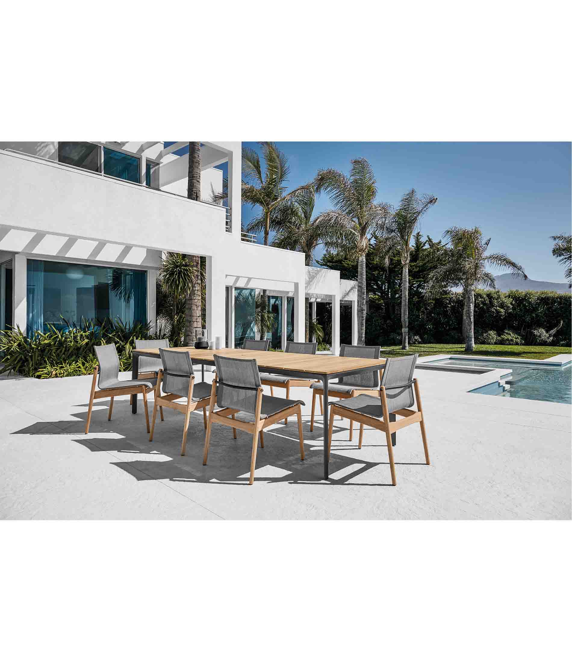 Sway Teak Stacking Dining Chair - Armless