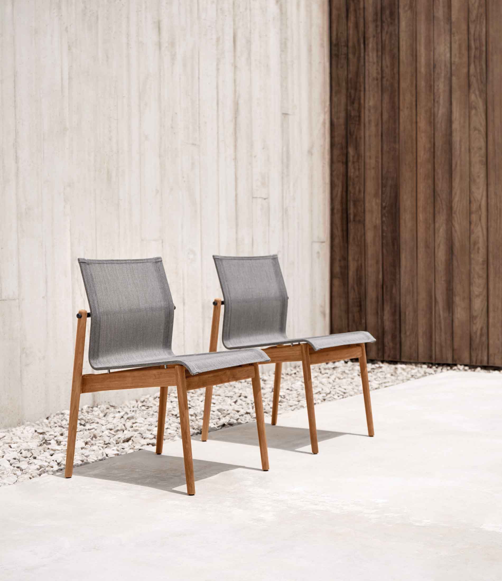 Sway Teak Stacking Dining Chair - Armless