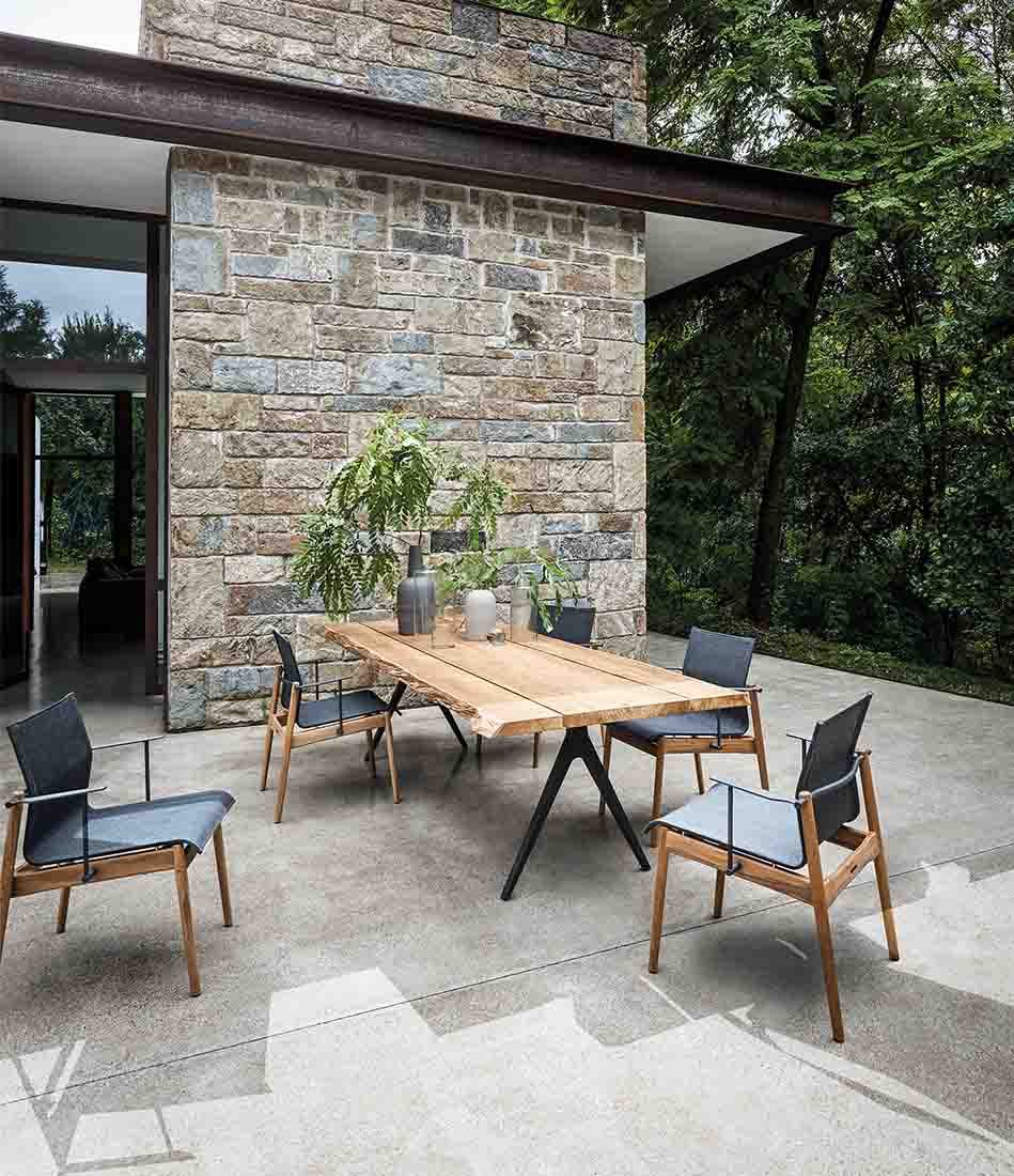 Sway Teak Stacking Dining Chair - With Arms