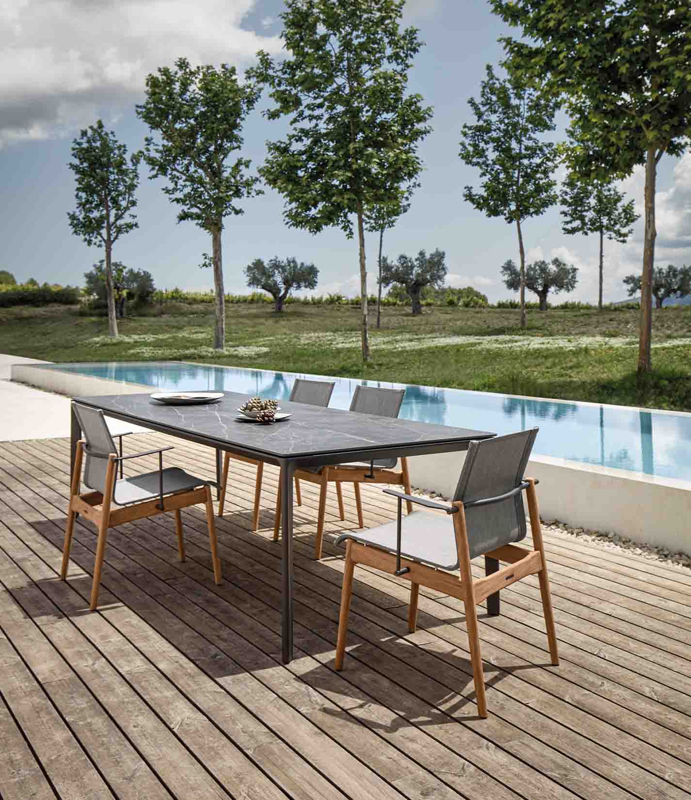 Sway Teak Stacking Dining Chair - With Arms