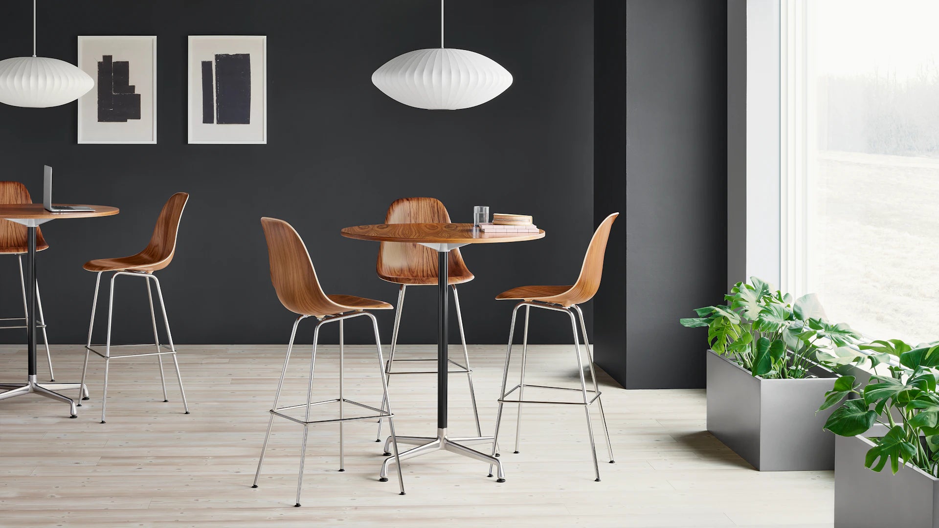 Eames® Molded Wood Stool, Bar Height