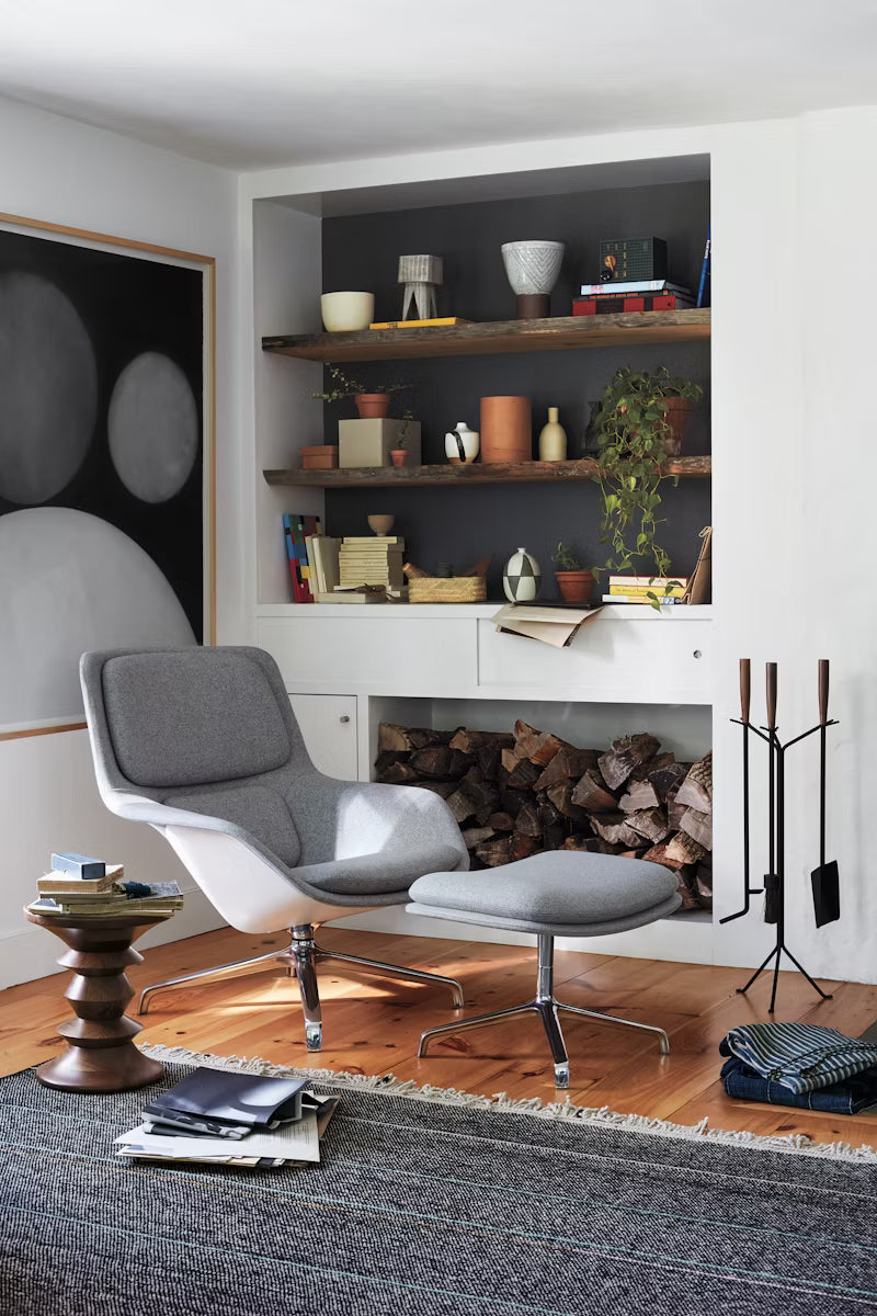 Striad® Low-Back Lounge Chair - 4-Star Swivel Base - Fabric