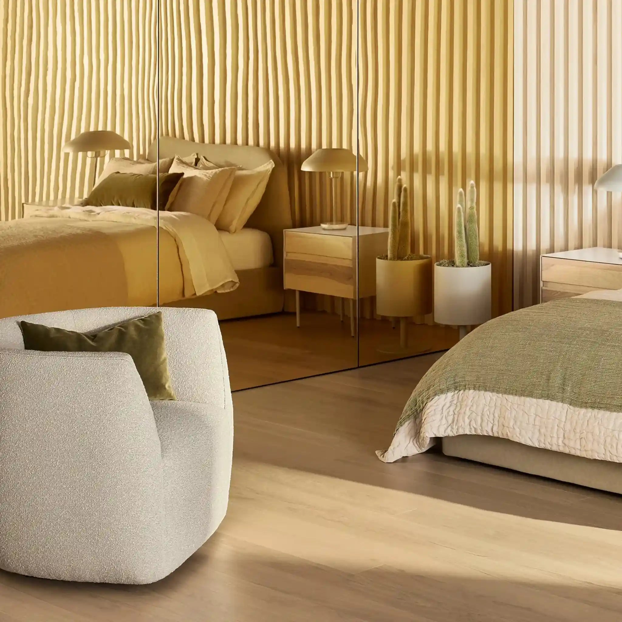 Council Swivel Lounge Chair - Fabric