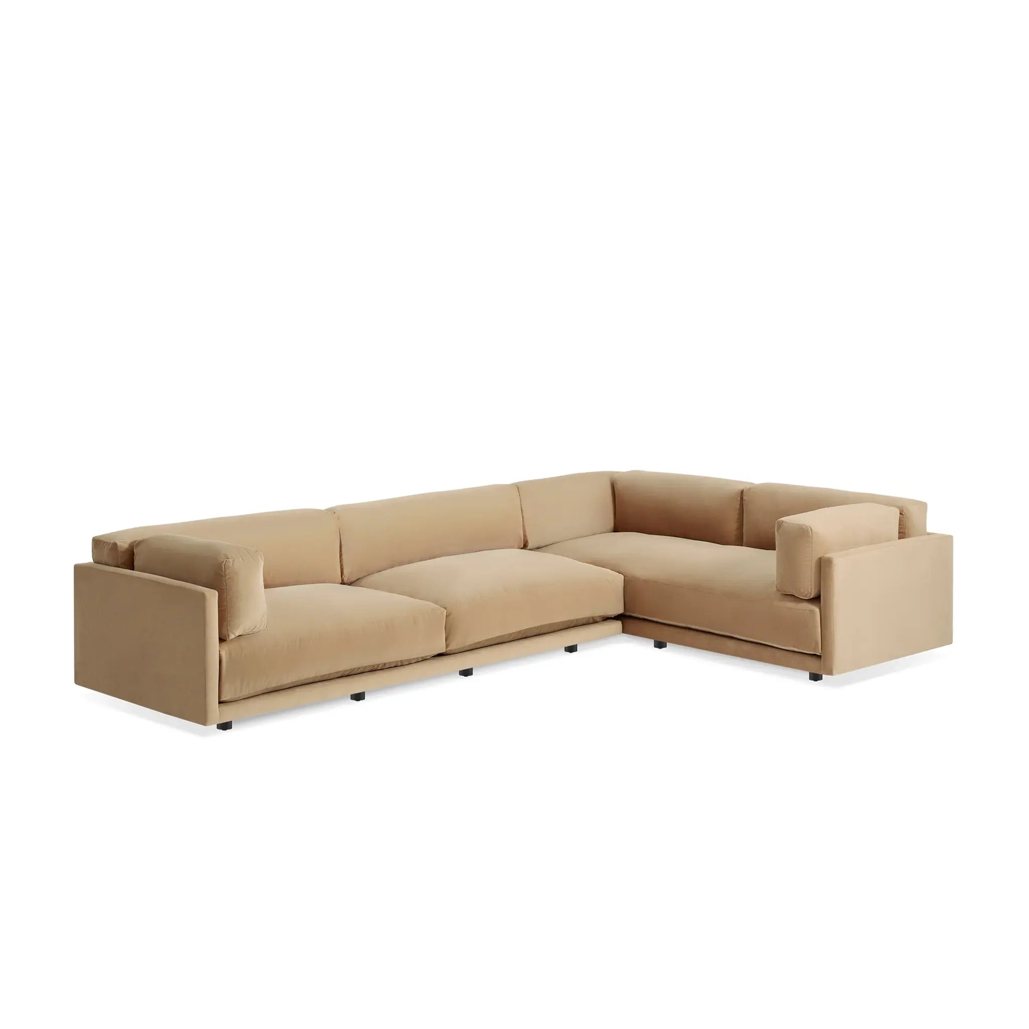 Sunday L型组合沙发 - 天鹅绒