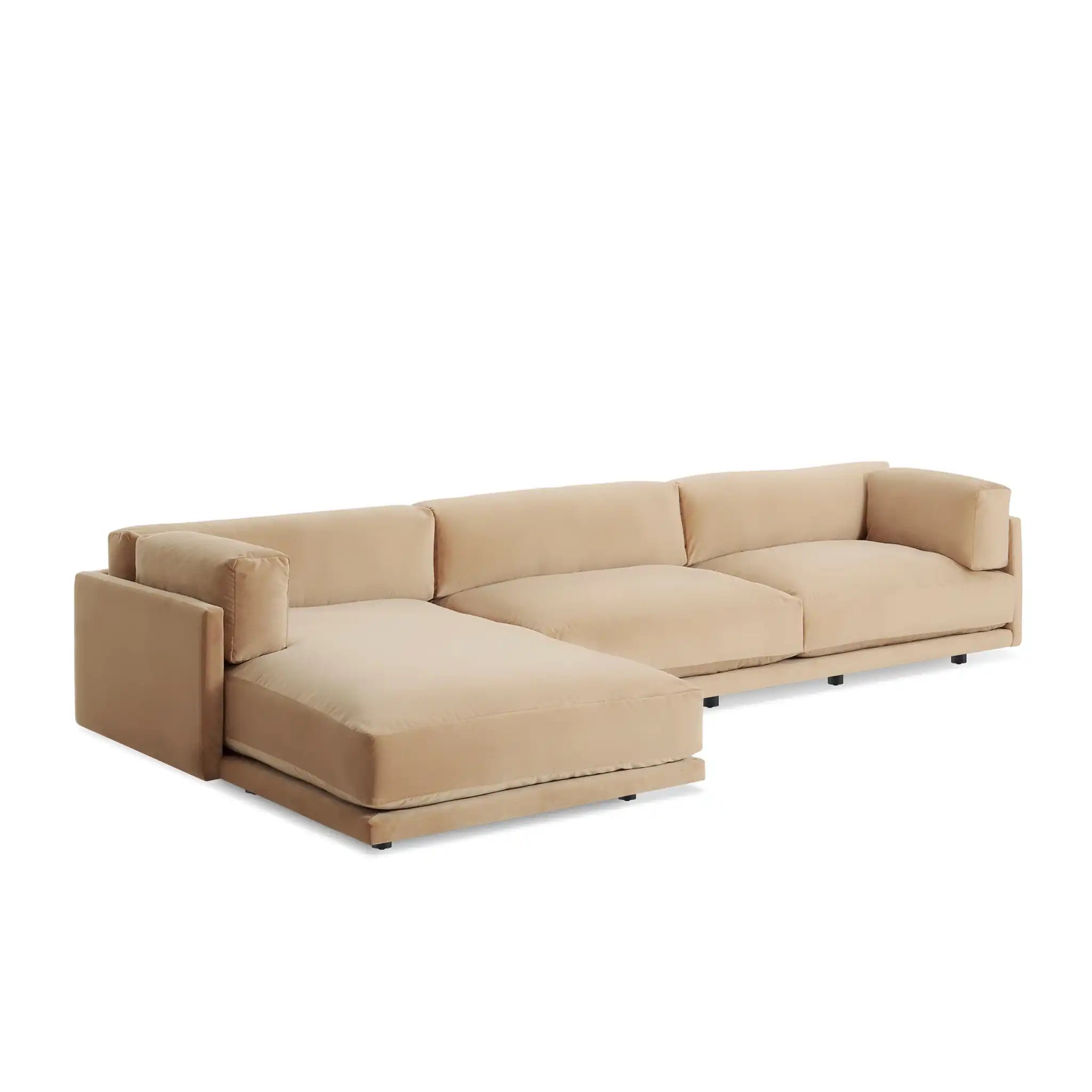 Sunday 沙发连贵妃椅 - 天鹅绒