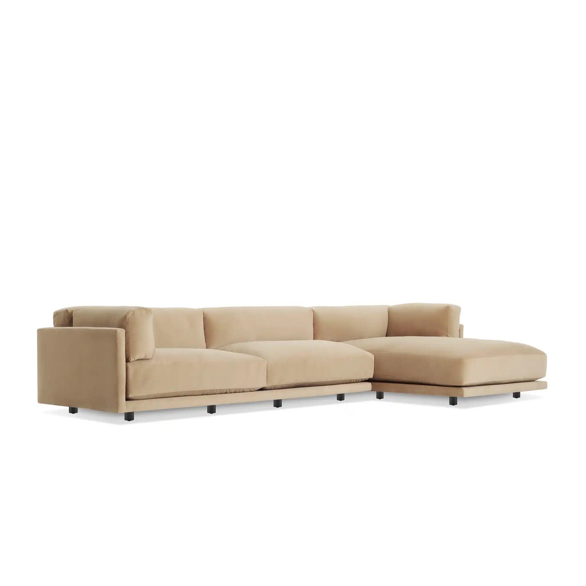 Sunday Sofa with Chaise - Velvet