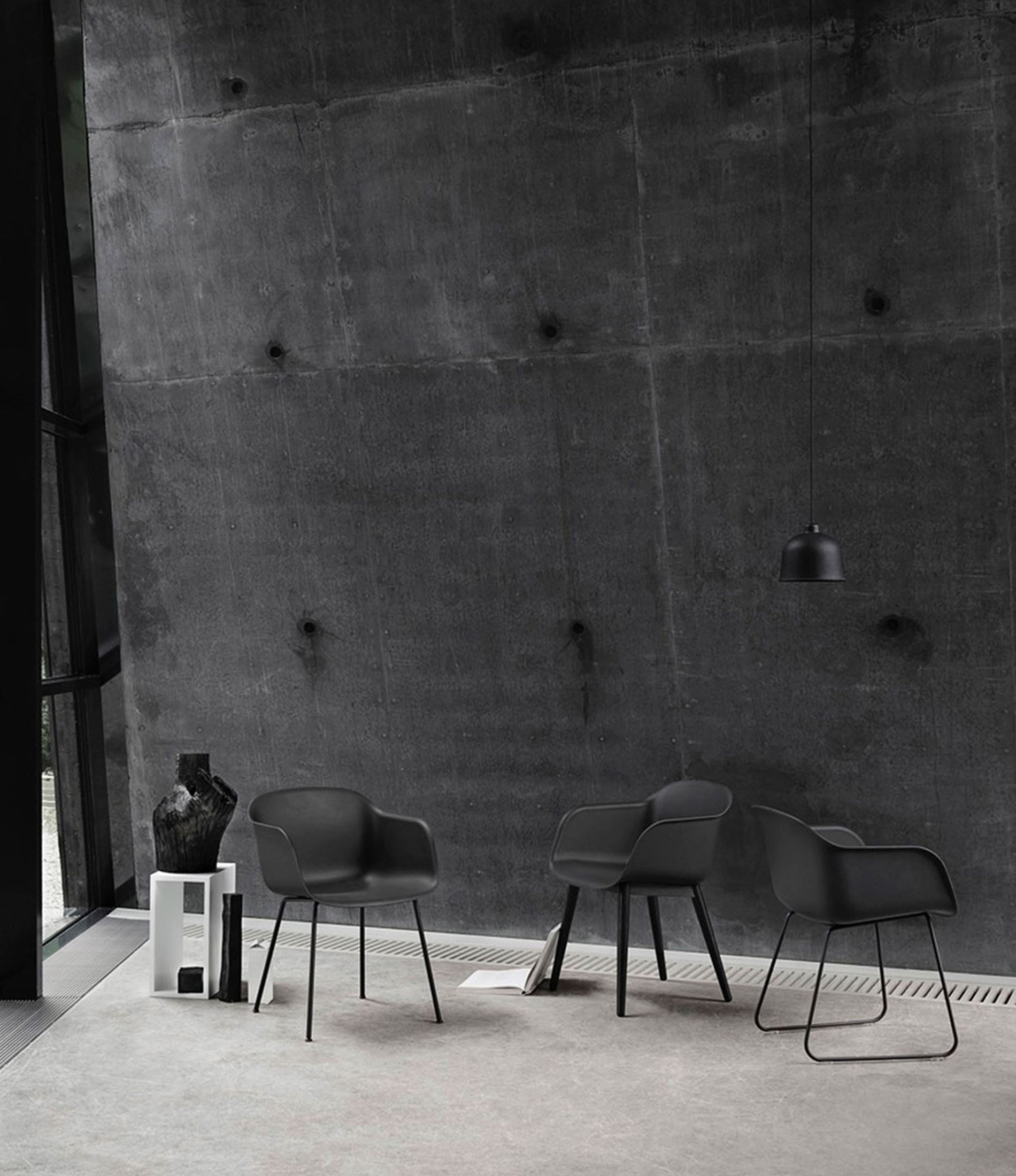 Fiber扶手椅 - 管状底座