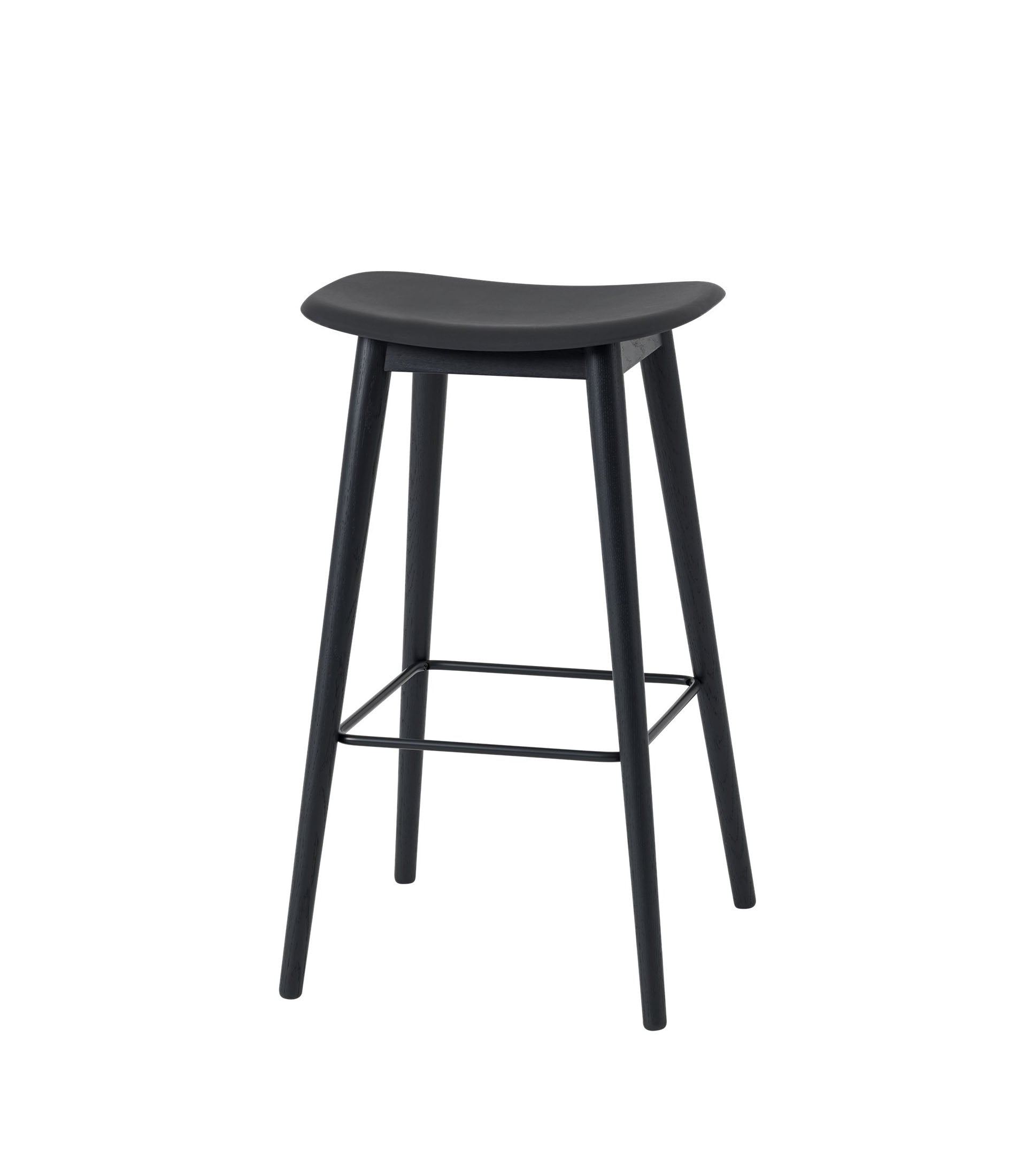 Fiber Bar Stool - Wood Base