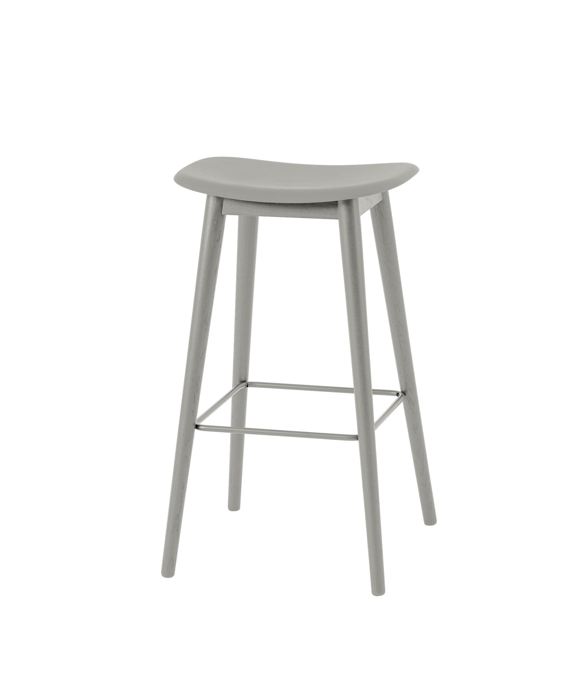 Fiber Bar Stool - Wood Base