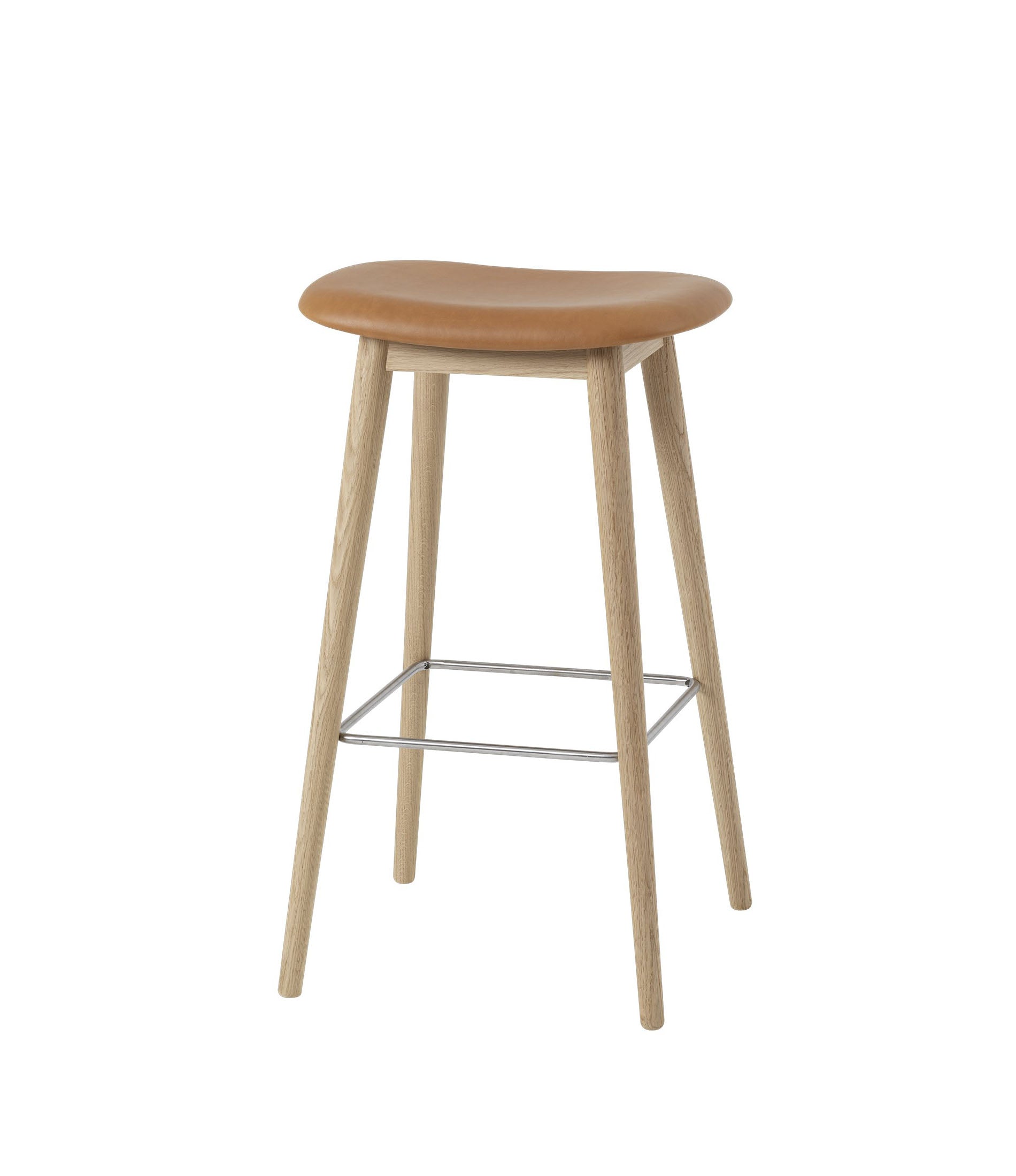 Fiber Bar Stool - Wood Base