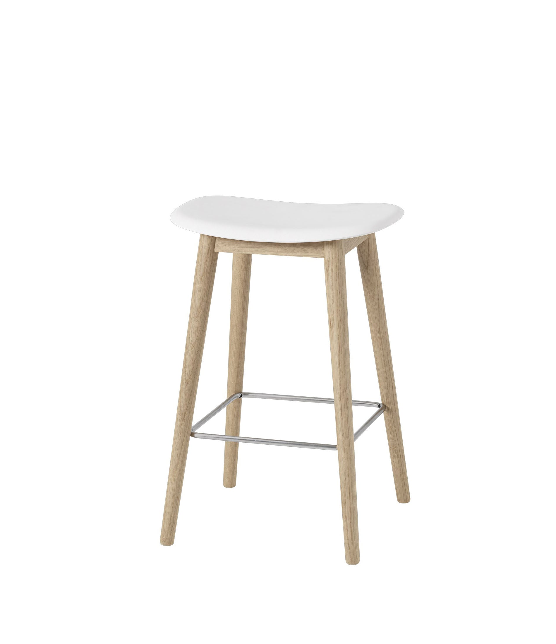 Fiber Counter Stool - Wood Base