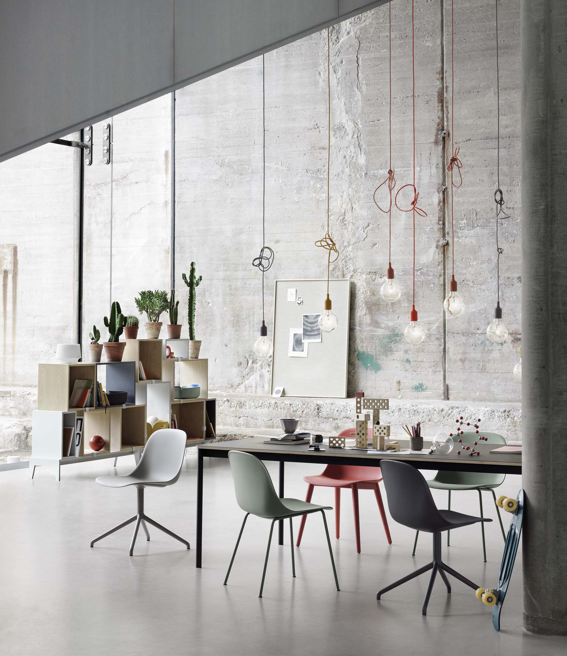 Fiber Side Chair - Wood Base