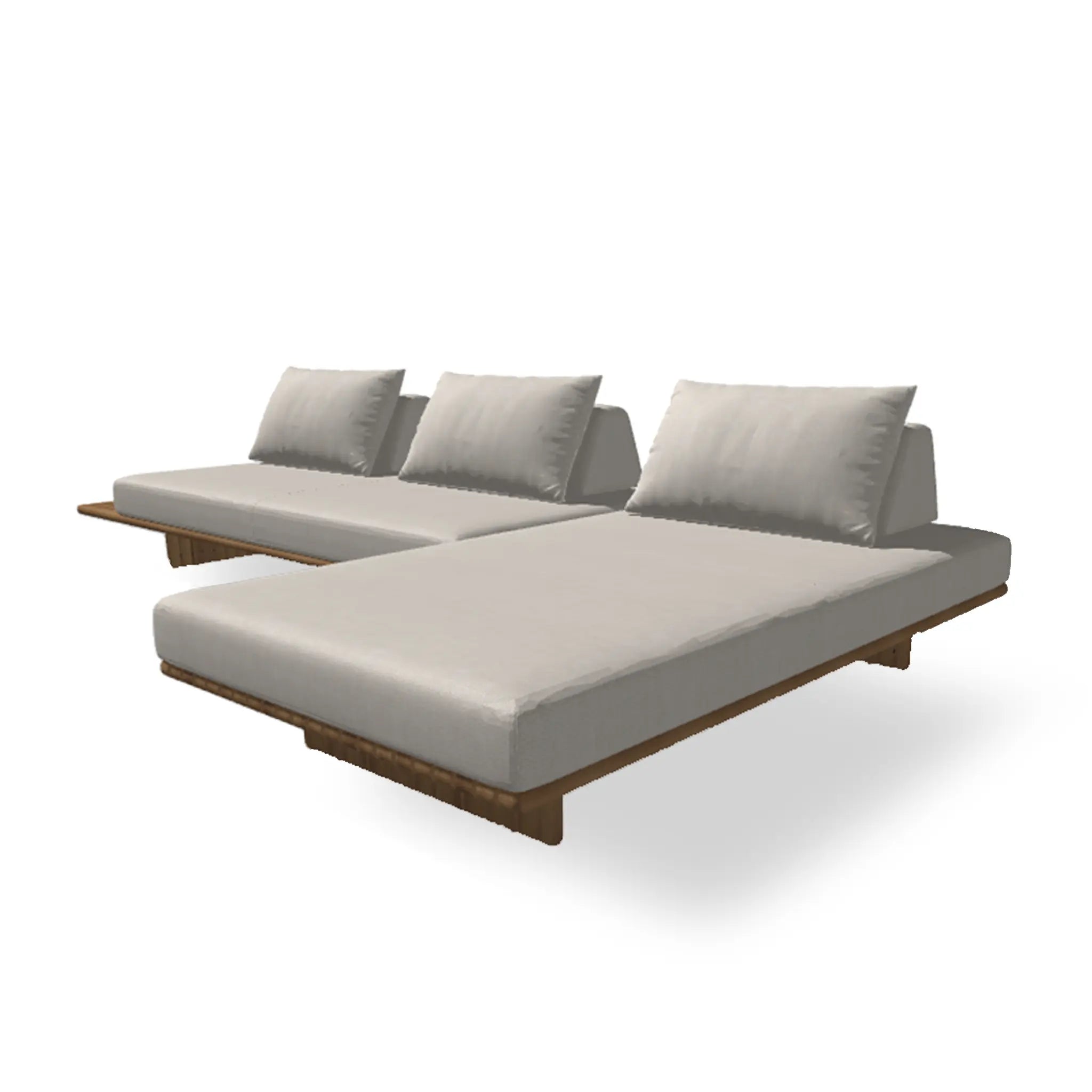 带额外靠背垫的2件套Deck沙发组合