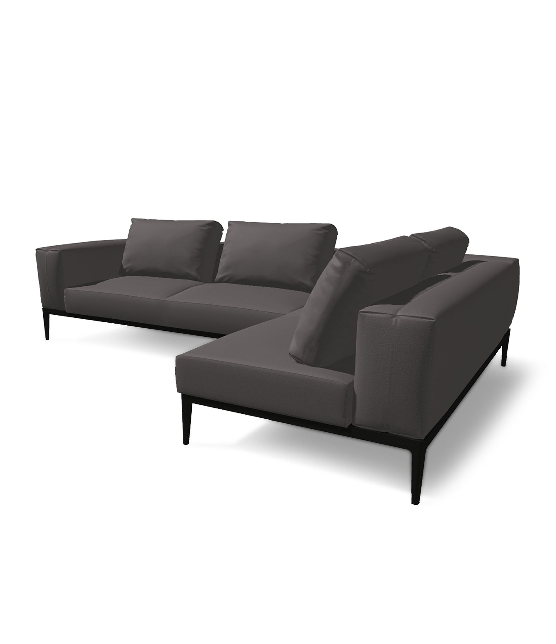 Grid 2 Piece Sectional With Open End Configuration