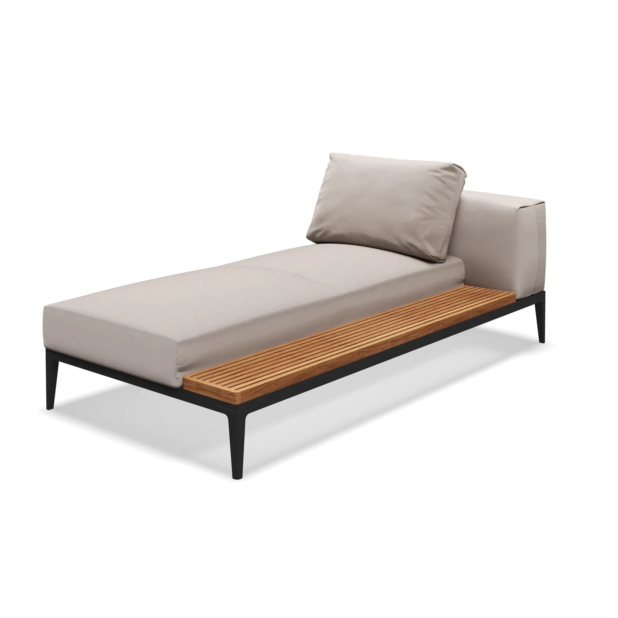 Grid Chaise Unit - Teak