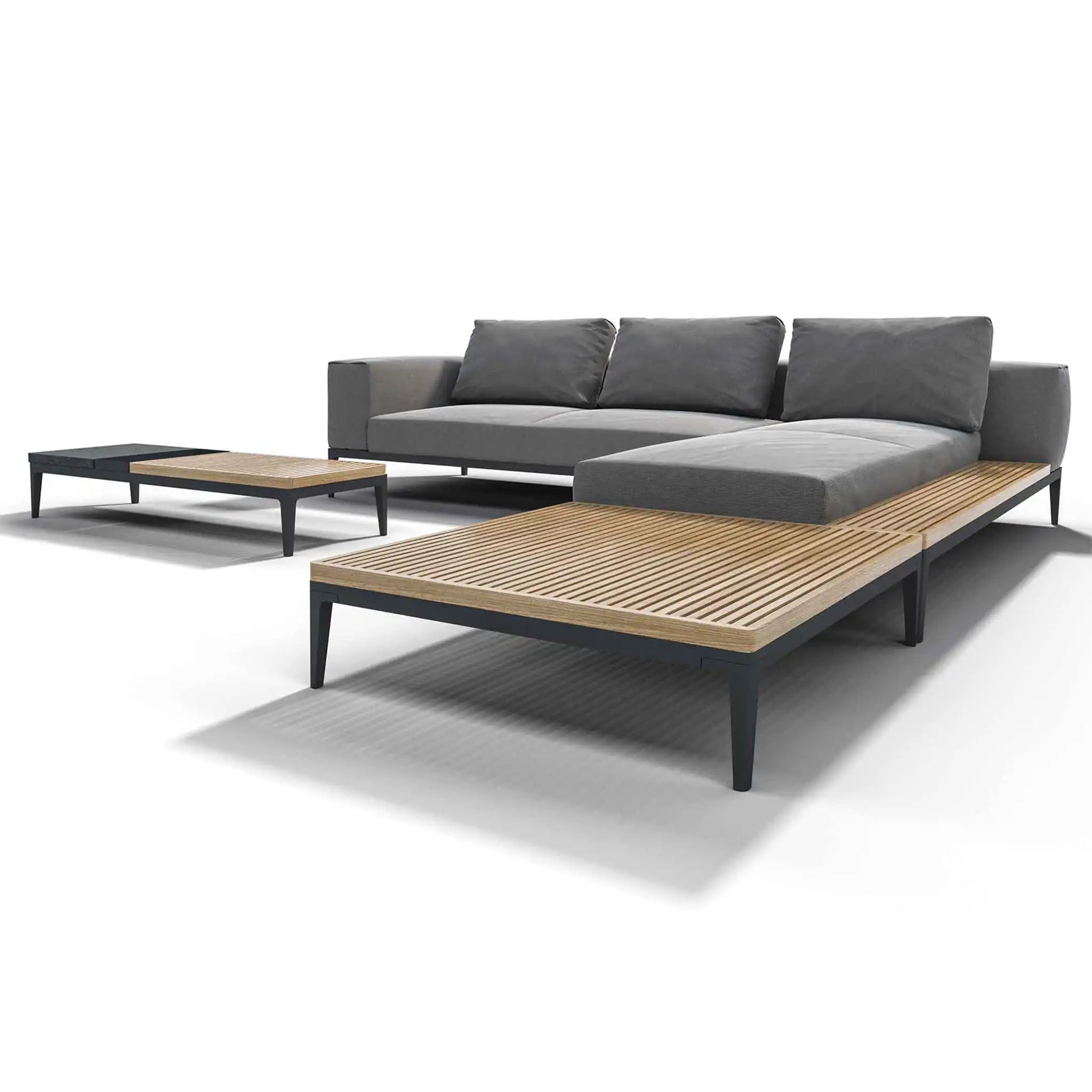 Grid Small Coffee Table - Teak Top