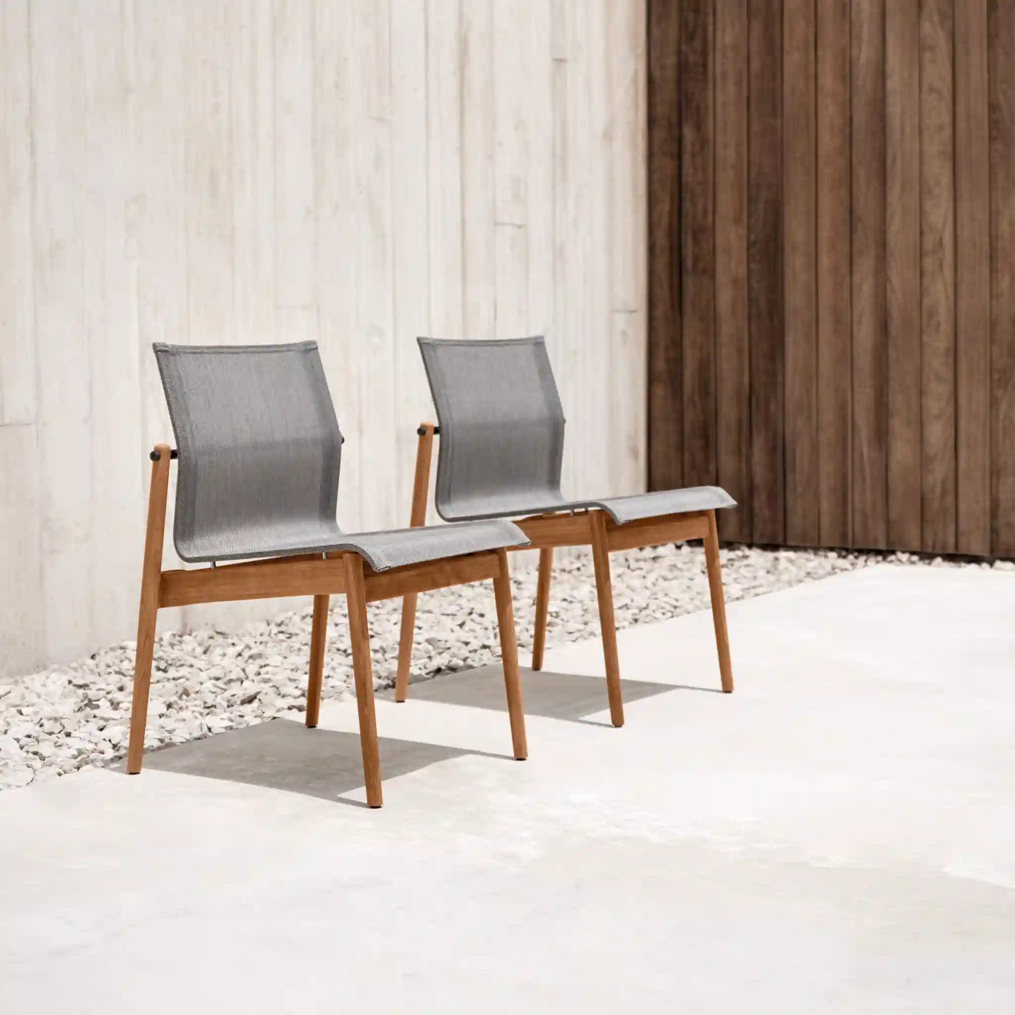 Sway Teak Stacking Dining Chair - Armless