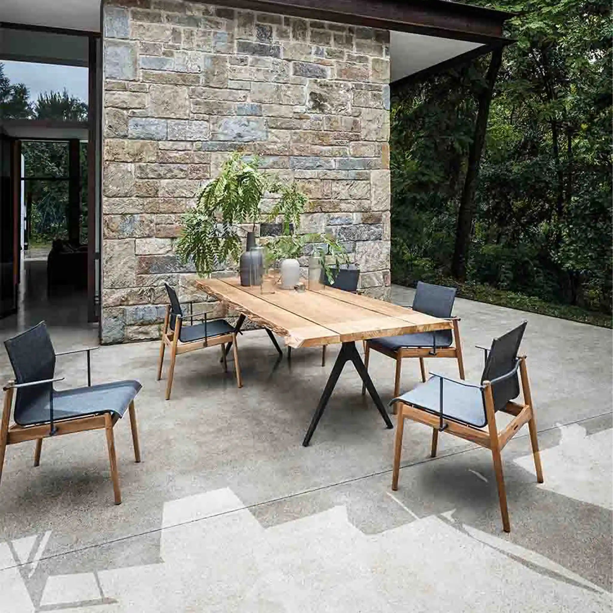 Sway Teak Stacking Dining Chair - With Arms