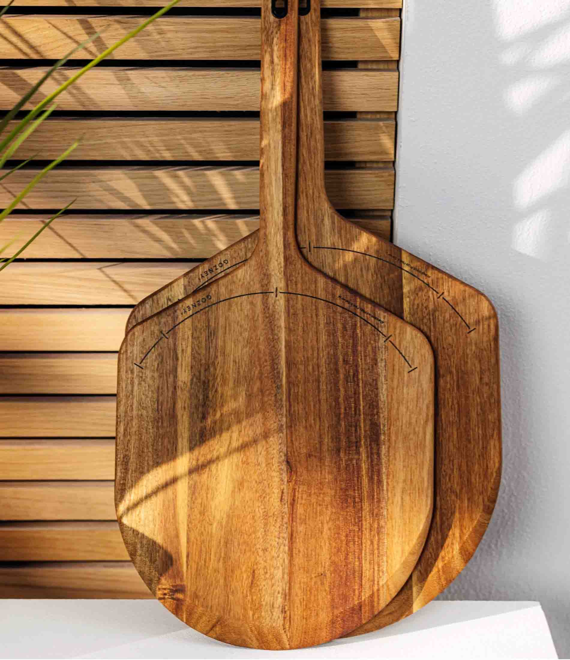 Acacia Wood Pizza Peel & Server - 14"