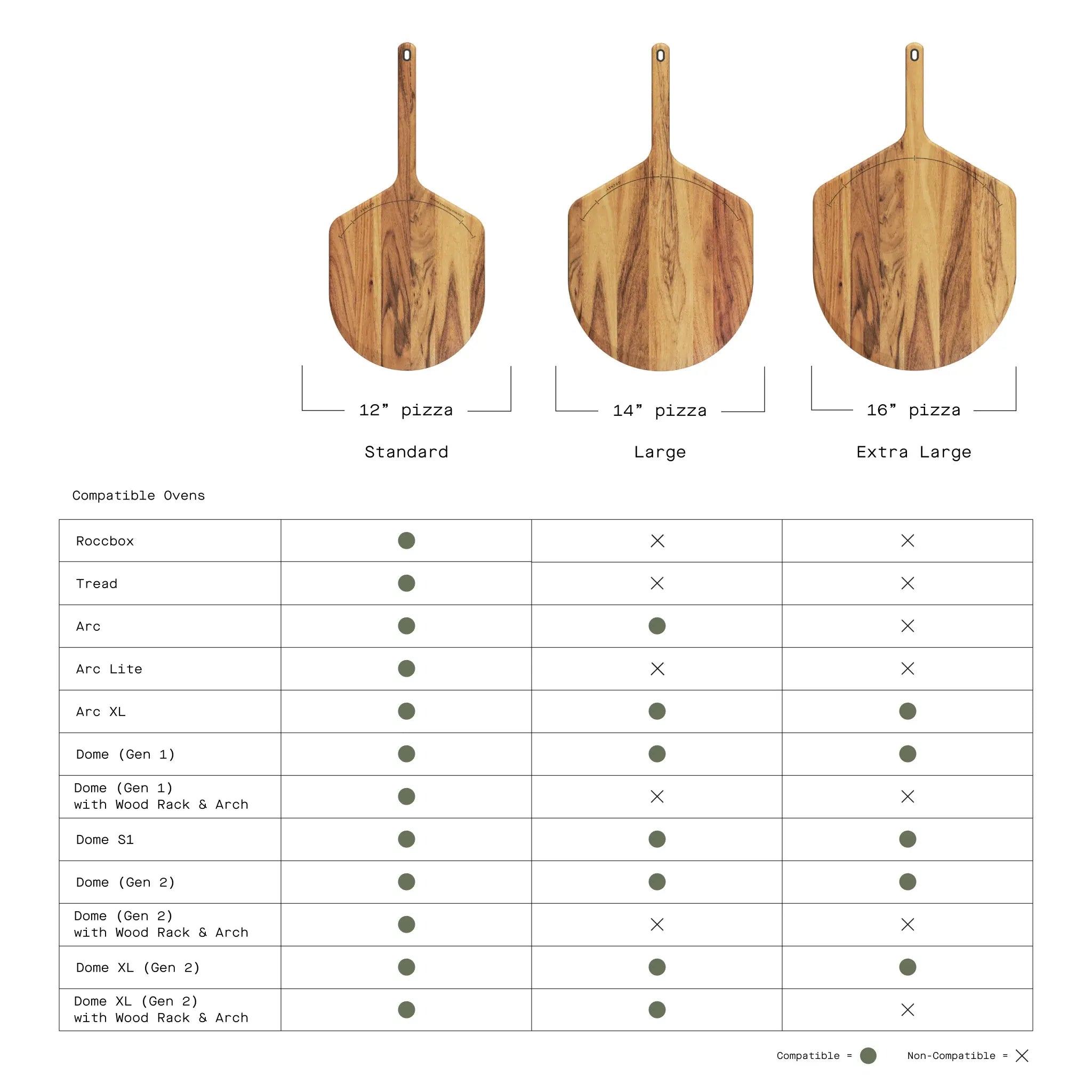 Acacia 木披萨铲&盛器皿 - 14"